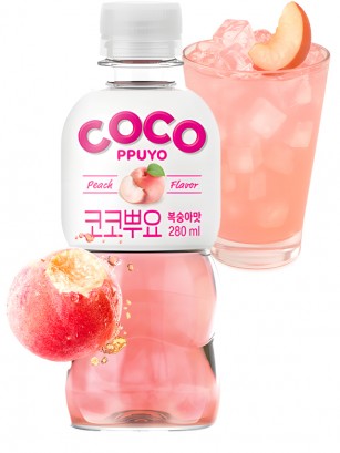 Bebida Coreana Jelly Sabor Melocotón | Coco Ppuyo 280 ml.