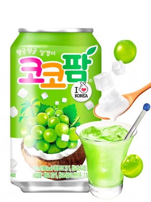 Bebida Coreana de Uva Verde con Leche y Coco Jelly | Milky Grape 340 ml.