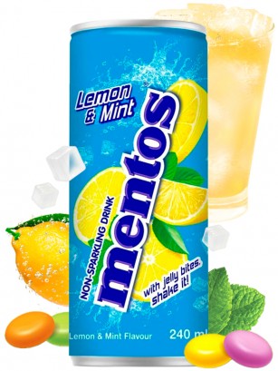 Bebida de Mentos de Limón & Menta | Jelly Toppings 240 ml.