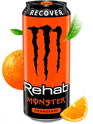 Bebida Energética Monster Energy Rehab Recover Orangeade | USA 458 ml.