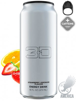 Bebida Energética 3D x Christian Guzman | Limonada de Fresa 473 ml.