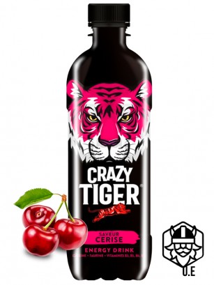 Bebida Energética Crazy Tiger de Cereza 500 ml.