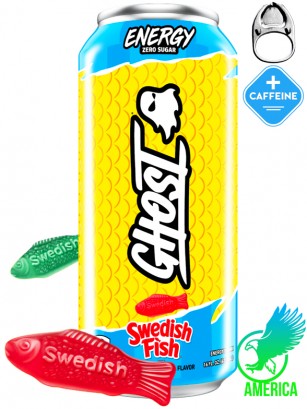 Bebida Energética Ghost | Sabor Chuche Swedish Fish 473 ml.