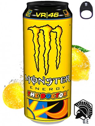 Bebida Energética Monster Energy | The Doctor VR46 | Anilla Negra | Edición Europea 500 ml.
