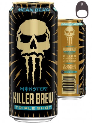 Bebida Monster Killer Brew Mean Bean | Triple Shot | Anilla Negra | USA 443 ml.