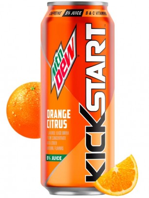 Bebida Energética Mountain Dew Kickstart de Naranja 473 ml.