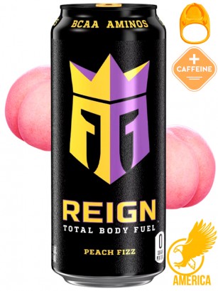 Bebida Energética Reign Peach Fizz | USA 473 ml.