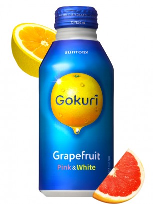 Bebida de Zumo de Pomelo Rosa y Blanco | Gokuri Aluminum 400 ml.