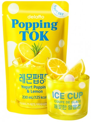 Limonada Coreana con Bobas de Yogur Pouch | Popping Tok 230 ml.