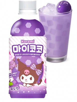 Bebida Coreana Kuromi Jelly de Uva | Sanrio 340 ml.