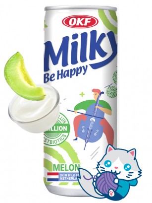 Refresco Coreano Milky Be Happy Melón | OKF 250 ml.