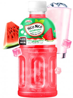 Bebida Nico Nico Mogu Sandía Toppings Jelly | + 30 Zumo | 320 ml.
