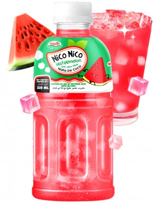 Bebida Nico Nico Mogu Sandía Toppings Jelly | + 30 Zumo | 320 ml.