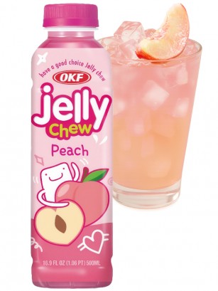 Bebida Coreana de Melocotón MOMO con Jellys 500 ml.