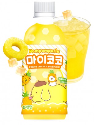 Bebida Coreana Pompompurin Jelly de Piña | Sanrio 340 ml.