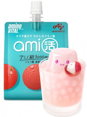 Bebida Pouch Vitaminada Jelly Konjac de Lichi | Amino Vital 180g.