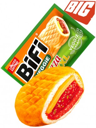Panecillo Bun con Salami, Queso y Salsa Pizza | Bifi Roll Carazza Veggie 70 grs.