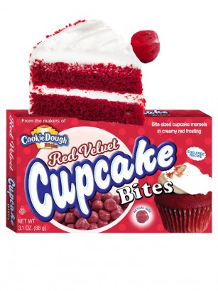 Cupcakes Bites con Cobertura de Red Velvet 88 grs.