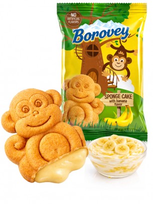 Bizcocho Monito relleno de Crema de Banana | Borovets 30g.