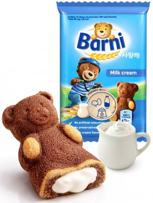 Bizcochito de Chocolate y Crema de Leche | Osito Barni 30g.
