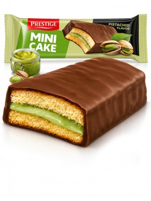 Pastelito de Crema de Pistacho Cubierto de Chocolate | Prestige 50g.