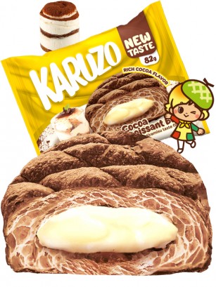 Bollo estilo Meronpan de Cacao con Tiramisú 82g.