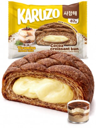 Bollo estilo Meronpan de Cacao con Tiramisú 82g.