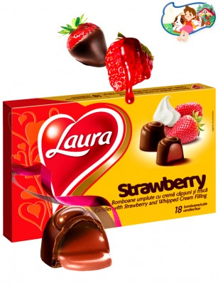 Bombones de Chocolate y Crema de Fresas | 18 Unidades