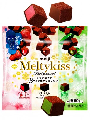 Surtido de Bombones de Matcha, Fresa y Choco Premium | Meiji 121g.