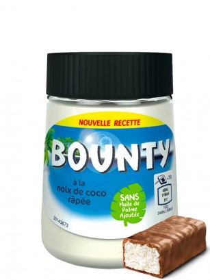 Crema estilo Nutella de Bounty de Chocolate Blanco con Trocitos de Coco 350 grs