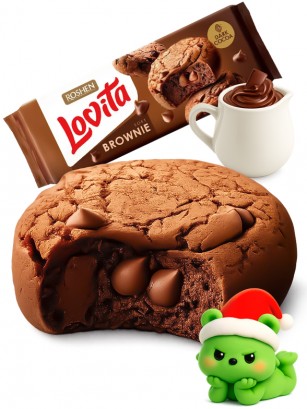 Cookies Softs Dark Brownie | Roshen | Dairy Sweets 152g.