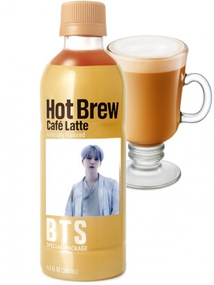 Café Coreano Hot Brew Cafe Latte | BTS Edition | 7 Diseños Aleatorios 350 ml.