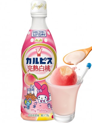 Calpis Concentrado de Melocotón Momo | 15 Raciones | Colabo. Sanrio 470 ml.