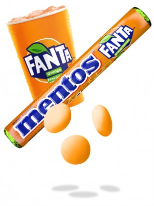 Caramelos Mentos Fanta de Naranja 37 grs.