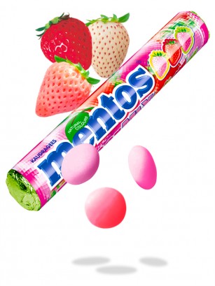 Caramelos Mentos Mix de 3 Fresas 37 grs.