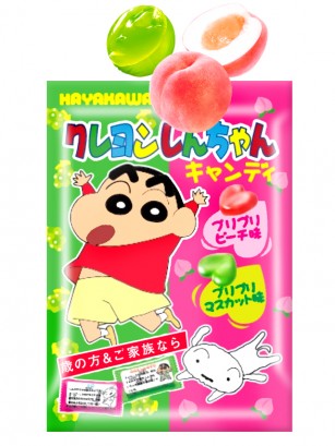 Caramelos Corazones de Shin Chan Melocotón y Uva | 80 grs.