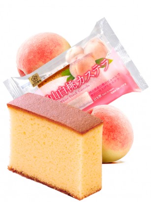 Bizcocho Castella de Melocotón Blanco Japonés de Okayama | 3 Unidades.