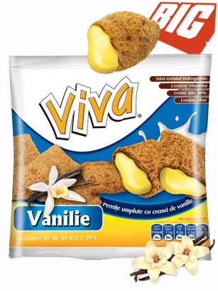 Cereales Almohadillas Snack rellenos de Vainilla 200 grs.