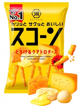 Snack estilo Cheetos de 4 Quesos | Koikeya 73g.