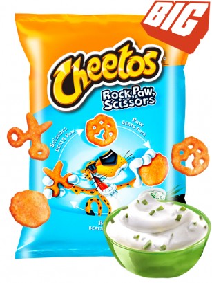 Cheetos sabor Queso Crema Big Bag | Piedra, Garra, Tijera | JUMBO 145 grs.