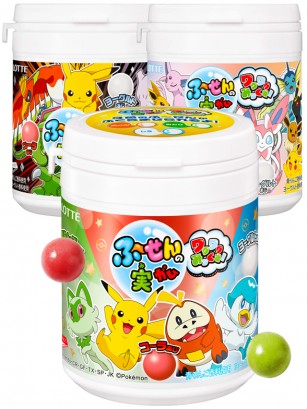 Chicles de Cola, Manzana Verde y Yogur | Lotte Edición Pokémon | 3 Diseños Aleatorios