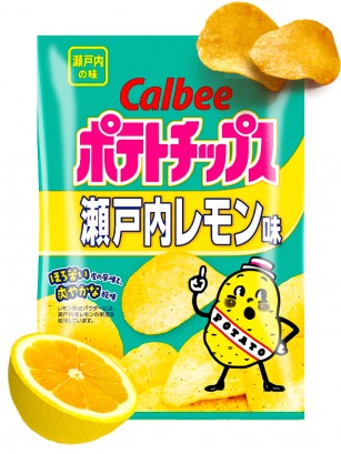 Patatas Chips de Calbee sabor Limón Setouchi de Okayama | 55 grs.