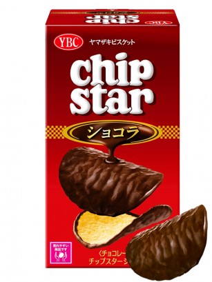 Chips Japonesas estilo Pringles cubiertas de Chocolate Negro | 48 grs.