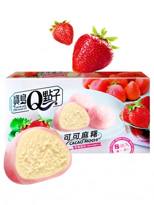 Mochis de Fresa con relleno de Chocolate Blanco 8 Uds.