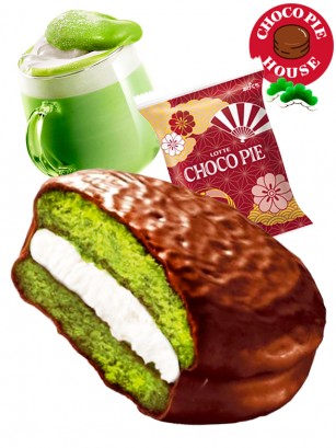 Choco Pie Coreano de Matcha relleno de Crema de Nube | Unidad