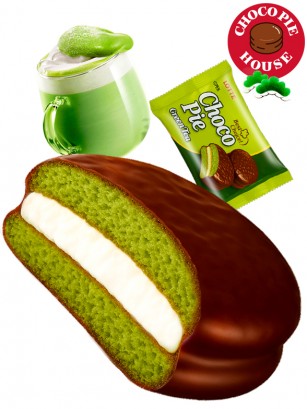 Choco Pie Coreano de Matcha relleno de Crema de Nube | Unidad