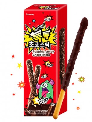 Choco Sticks Coreanos con Toppings de Peta Zetas | Sunyoung 54 grs.