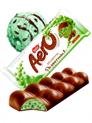 Chocolate Aero relleno de Mousse de Menta Peppermint | 36 grs.