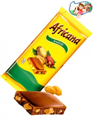 Chocolate Africana con Cacahuetes 90 grs.