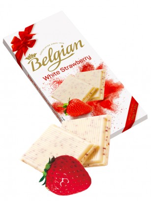 Chocolate Blanco Belga con Fresas Silvestres 100 grs.